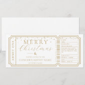Gutscheinkarte für das weiße Konzert Einladung (Vorne/Hinten)