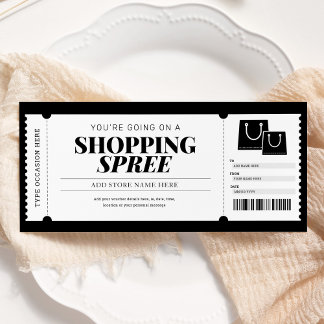 Gutscheinkarte für den Shoptag Einladung