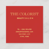 Gutscheinkarte für den Urlaub Quadratische Visitenkarte (Rückseite)