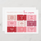 Gutscheinkarte für den Valentinstag Einladung (Vorne/Hinten)