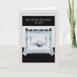 Gutscheinkarte für Katze auf einem Himmelbett Karte