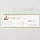 Gutscheinkarte für Minze Green Oaster Karo Einladung (Vorne/Hinten)
