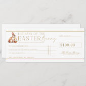 Gutscheinkarte für Weißer Oster Karo Einladung (Vorne/Hinten)