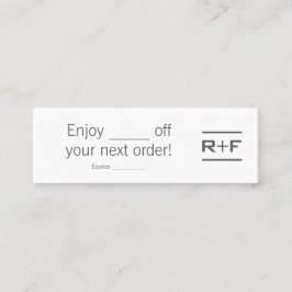 Gutscheinnotizen Mini Visitenkarte