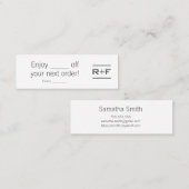 Gutscheinnotizen Mini Visitenkarte (Vorne/Hinten)