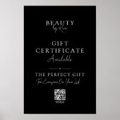 Gutscheinposter mit QR-Code für Salons Poster (Vorne)