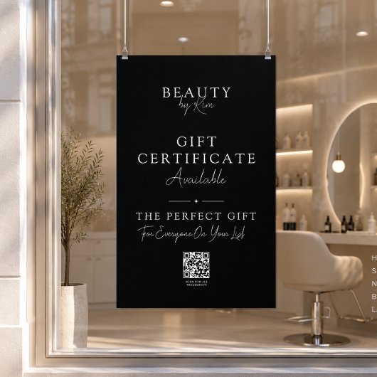 Gutscheinposter mit QR-Code für Salons Poster