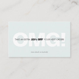 Gutscheinprämie für Kundentreue Rabattkarte