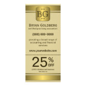 Gutscheinrackkarten für Creme und Gold Plate Werbekarte (Vorne)