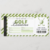 Gutscheinschein für das Geschenkgutschein für Golf (Vorne/Hinten)