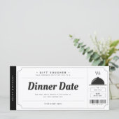 Gutscheinschein für Restaurantreservierung (Stehend Vorderseite)