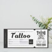 Gutscheinschein für Tattoo-Geschenkgutscheine Einladung (Stehend Vorderseite)