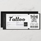 Gutscheinschein für Tattoo-Geschenkgutscheine Einladung (Vorne/Hinten)