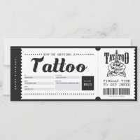 Gutscheinschein für Tattoo-Geschenkgutscheine