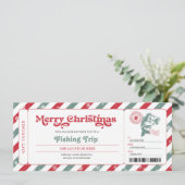 Gutscheinschein für Weihnachtsfeiertage Einladung (Stehend Vorderseite)