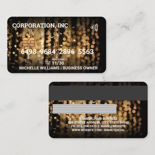 Gutschrift | Debitkarte | Hanging Lights Visitenkarte (Vorne/Hinten)