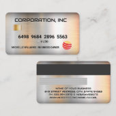 Gutschrift | Debitkarte | Metall gebürstet Visitenkarte (Vorne/Hinten)