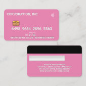 Gutschrift | Debitkarte | Rosa Visitenkarte (Vorne/Hinten)