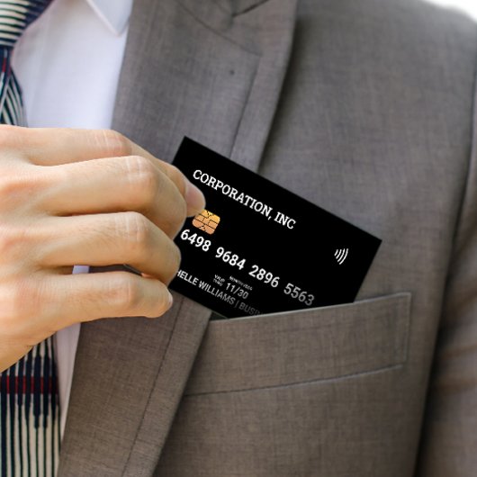 Gutschrift | Debitkarte | Schwarz Visitenkarte