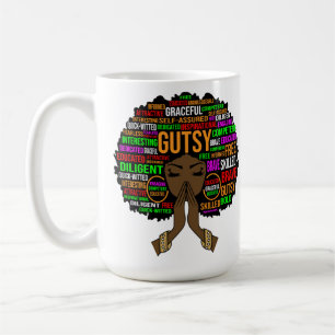 Gutsy Black Mom Christliche Mama Frau Melanin Mutt Kaffeetasse