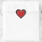 Gutsy Valentine Herz-Aufkleber (Tasche)