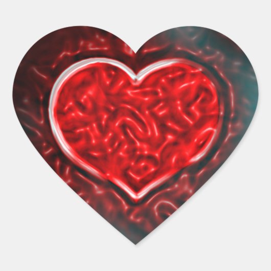 Gutsy Valentine Herz-Aufkleber (Vorderseite)