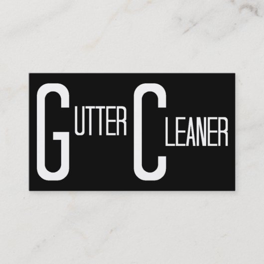 Gutter Cleaner Black Simple Business Card Visitenkarte (Vorderseite)