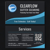 Gutter Cleaning Service QR Code Professional Visitenkarte