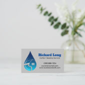 Gutter Clearing Service Business Card Visitenkarte (Stehend Vorderseite)