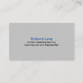 Gutter Clearing Service Business Card Visitenkarte (Rückseite)