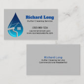 Gutter Clearing Service Business Card Visitenkarte (Vorne/Hinten)