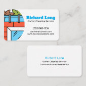 Gutter Clearing Service Business Card Visitenkarte (Vorne/Hinten)