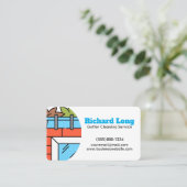 Gutter Clearing Service Business Card Visitenkarte (Stehend Vorderseite)