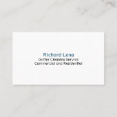 Gutter Clearing Service Business Card Visitenkarte (Rückseite)