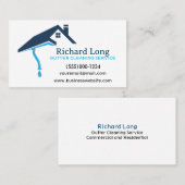 Gutter Clearing Service Business Card Visitenkarte (Vorne/Hinten)