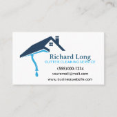 Gutter Clearing Service Business Card Visitenkarte (Vorderseite)