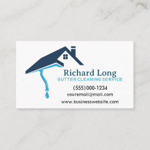 Gutter Clearing Service Business Card Visitenkarte