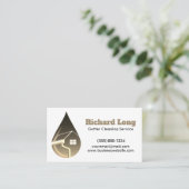 Gutter Clearing Service Business Card Visitenkarte (Stehend Vorderseite)