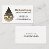Gutter Clearing Service Business Card Visitenkarte (Vorne/Hinten)