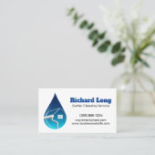 Gutter Clearing Service Business Card Visitenkarte (Stehend Vorderseite)