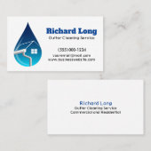 Gutter Clearing Service Business Card Visitenkarte (Vorne/Hinten)