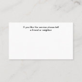 Gutter Clearing Services Moderne Visitenkarten Visitenkarte (Rückseite)