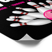 Gutter Gals Lustiger Bowling-Mannschaftsname Fraue Poster (Ecke)