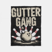 Gutter Gang Bowling 1  Fleecedecke (Vorderseite)