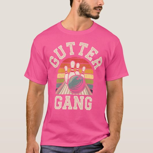 Gutter Gang Bowling Funny Bowler T-Shirt (Vorderseite)
