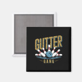 Gutter Gang Bowling Lustiger Bowler 1 Magnet (Vorderseite/Rückseite)