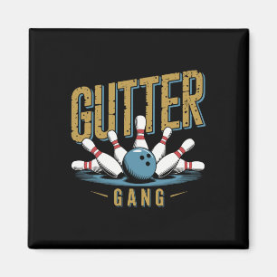 Gutter Gang Bowling Lustiger Bowler 1  Magnet