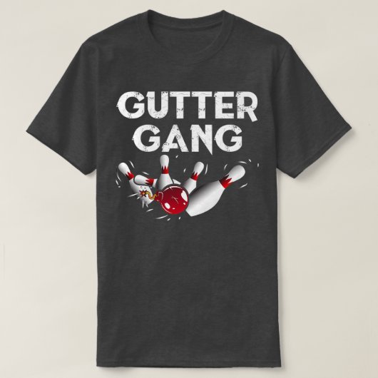 Gutter Gang Funny Bowling Bowling T T-Shirt (Design vorne)