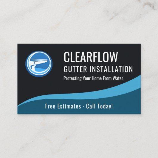 Gutter Installation QR Code Professional Visitenkarte (Vorderseite)