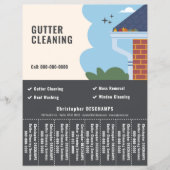 Gutter-Reinigungsdienste reißen den Flyer aus Stri (Vorne)
